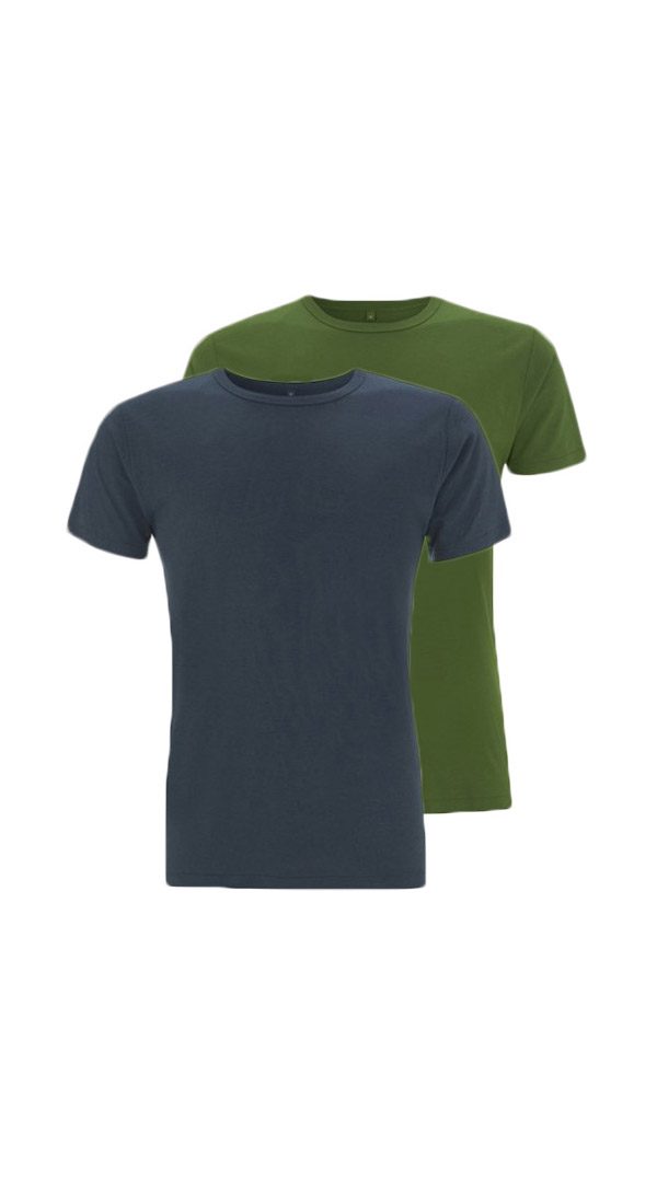 Bamboe T-shirts denim en groen