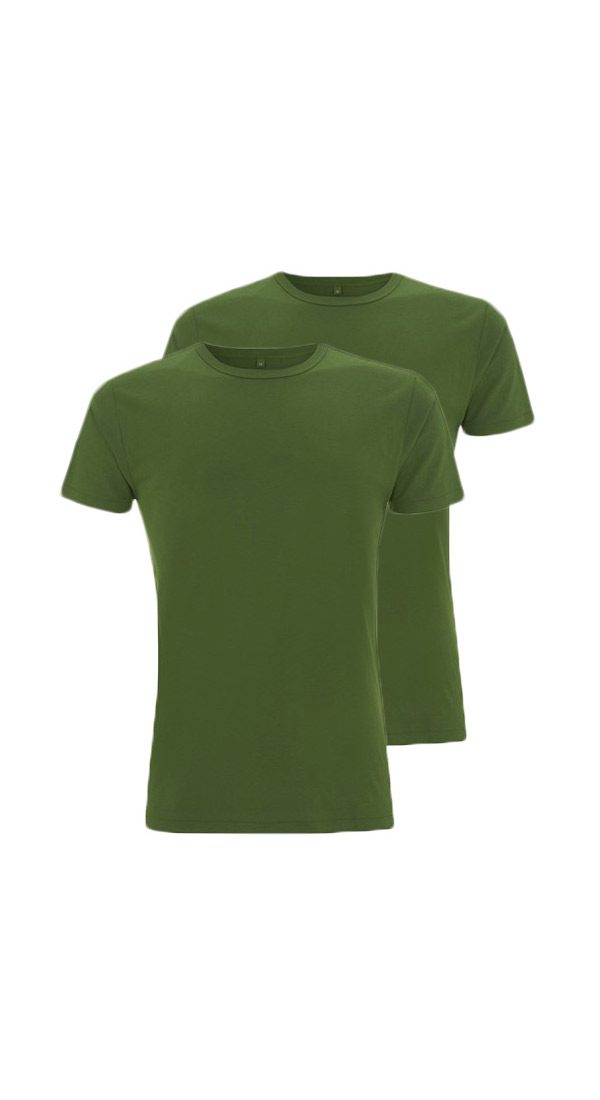 Bamboe T-shirts groen 2 stuks