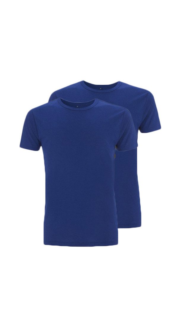 Bamboe T-shirts blauw 2 stuks