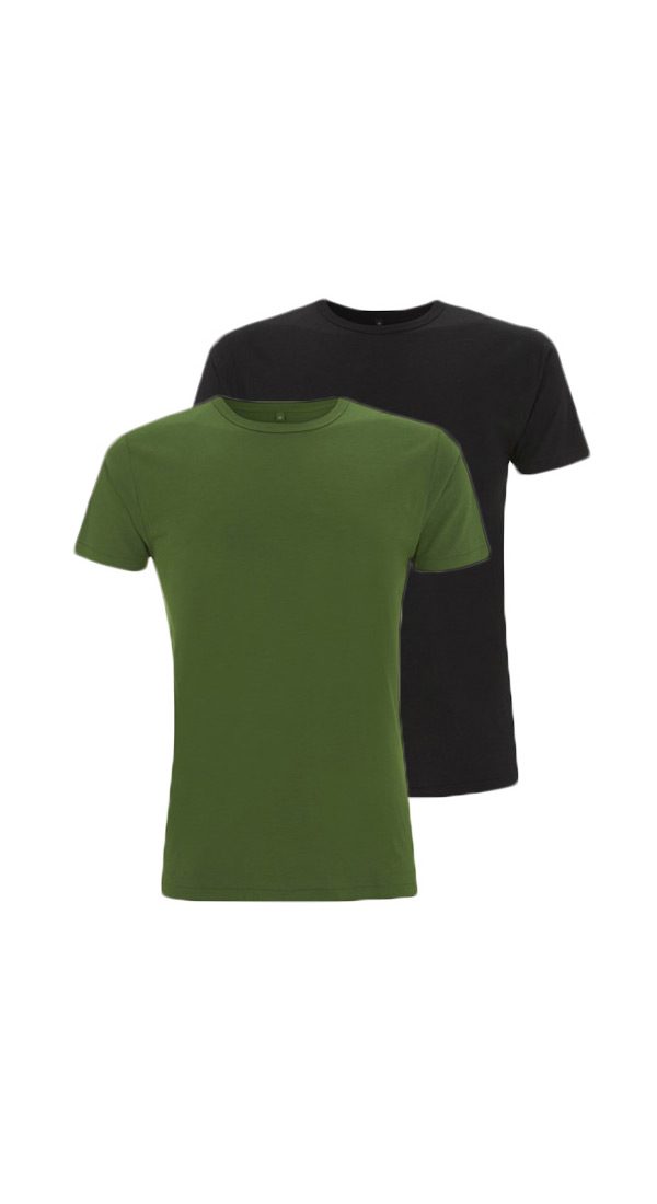 Bamboe T-shirts zwart en groen