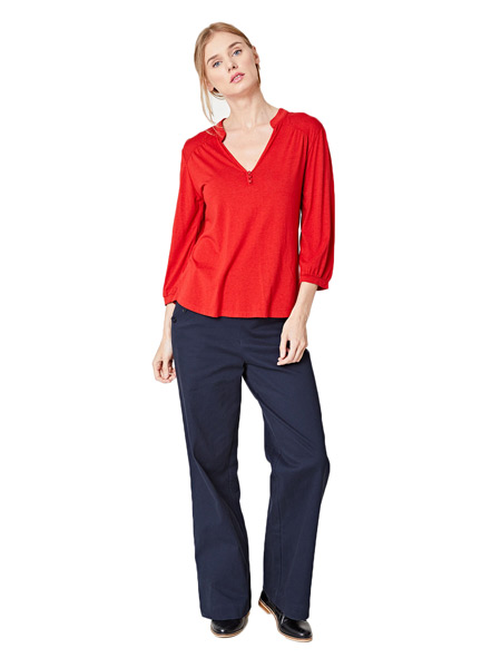 Bamboe blouse rood