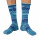 Bamboe sokken met streep en stippen patroon merk Thought blauw